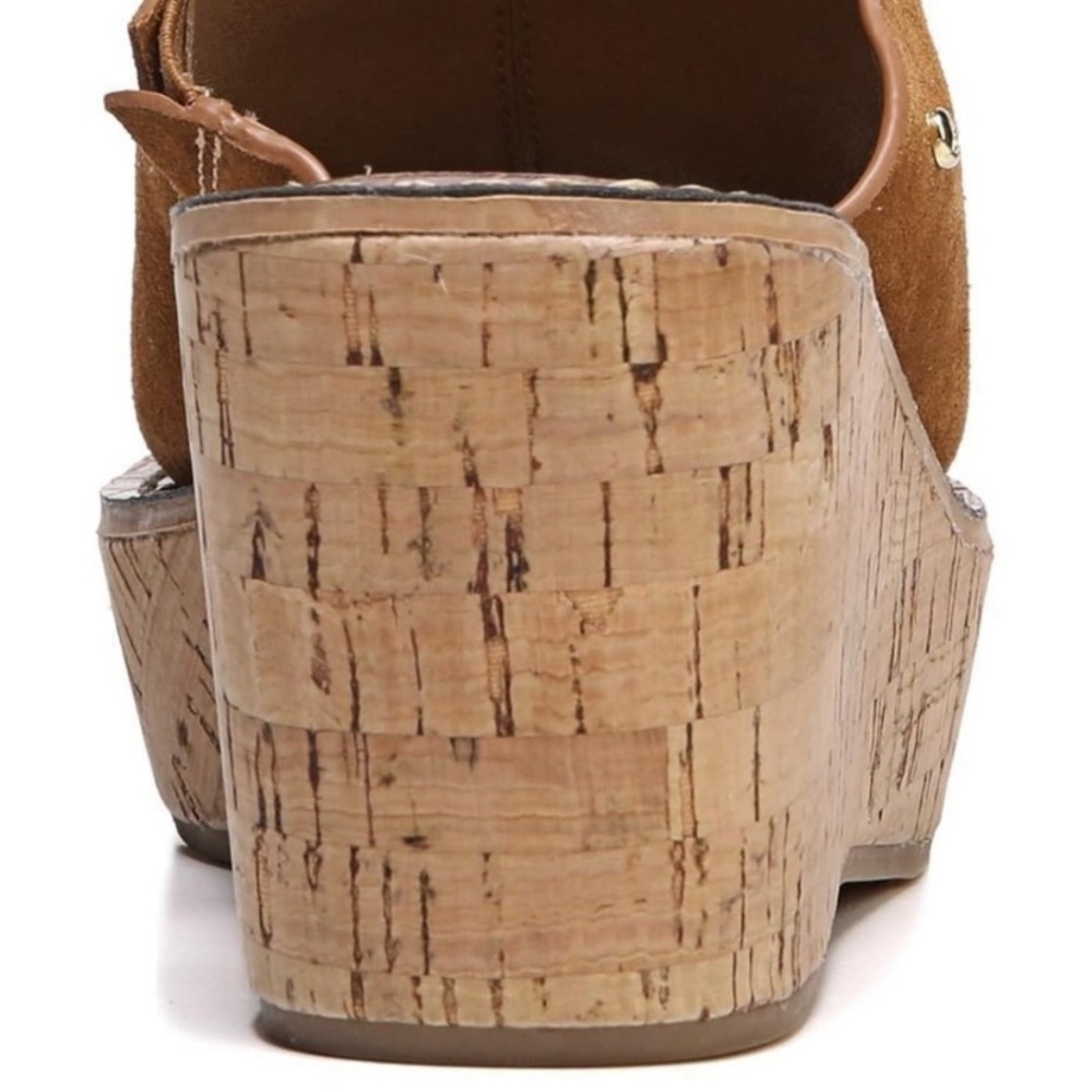 NEW SAM EDELMAN Ranger Brown Suede Platform Sandal - Picture 6 of 8